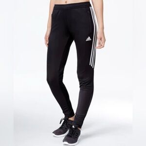 Women’s Adidas Black Track Pants with White Stripes